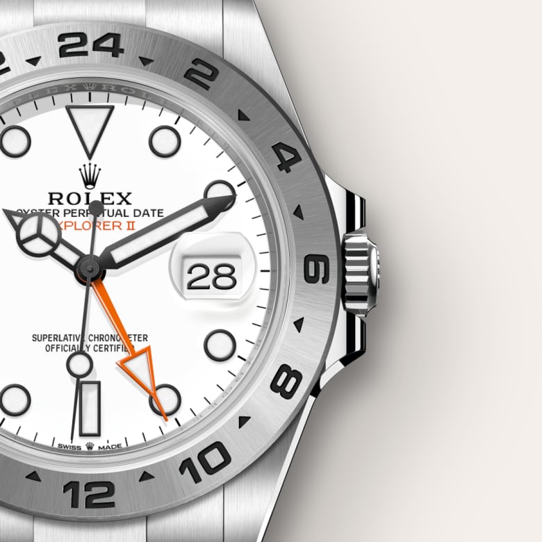 Rolex Explorer ll Mate Silver Chain Luxury Watch
