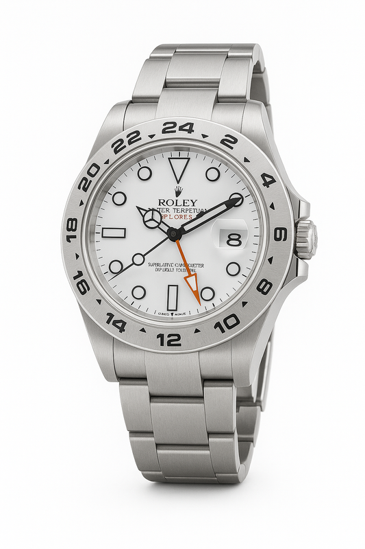 Rolex Explorer ll Mate Silver Chain Luxury Watch