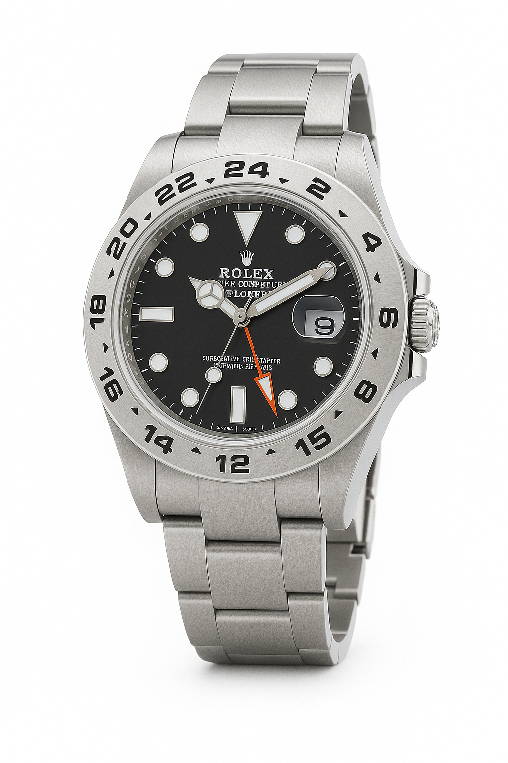 Rolex Explorer ll Mate Silver Chain Luxury Watch