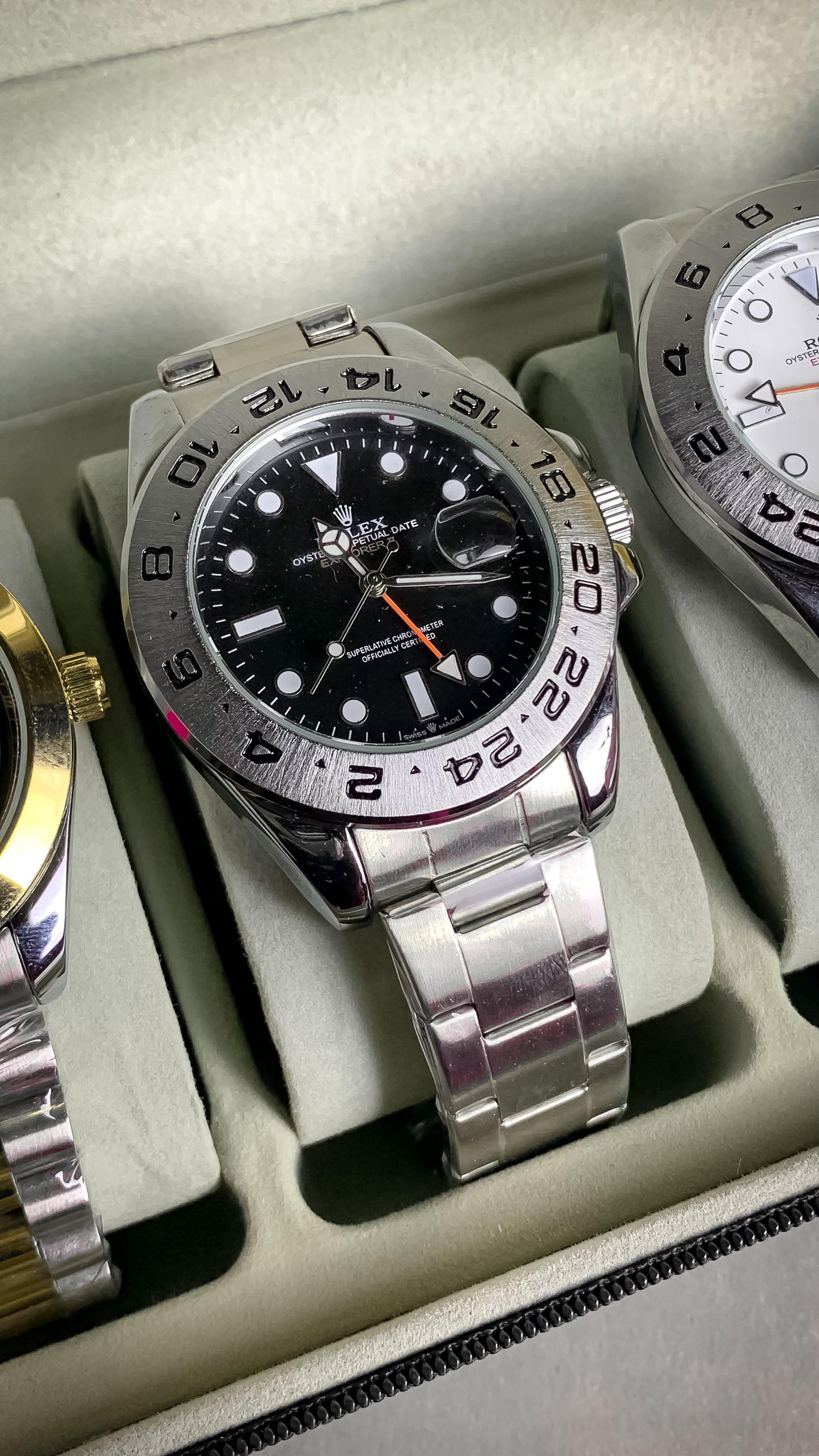 Rolex Explorer ll Mate Silver Chain Luxury Watch
