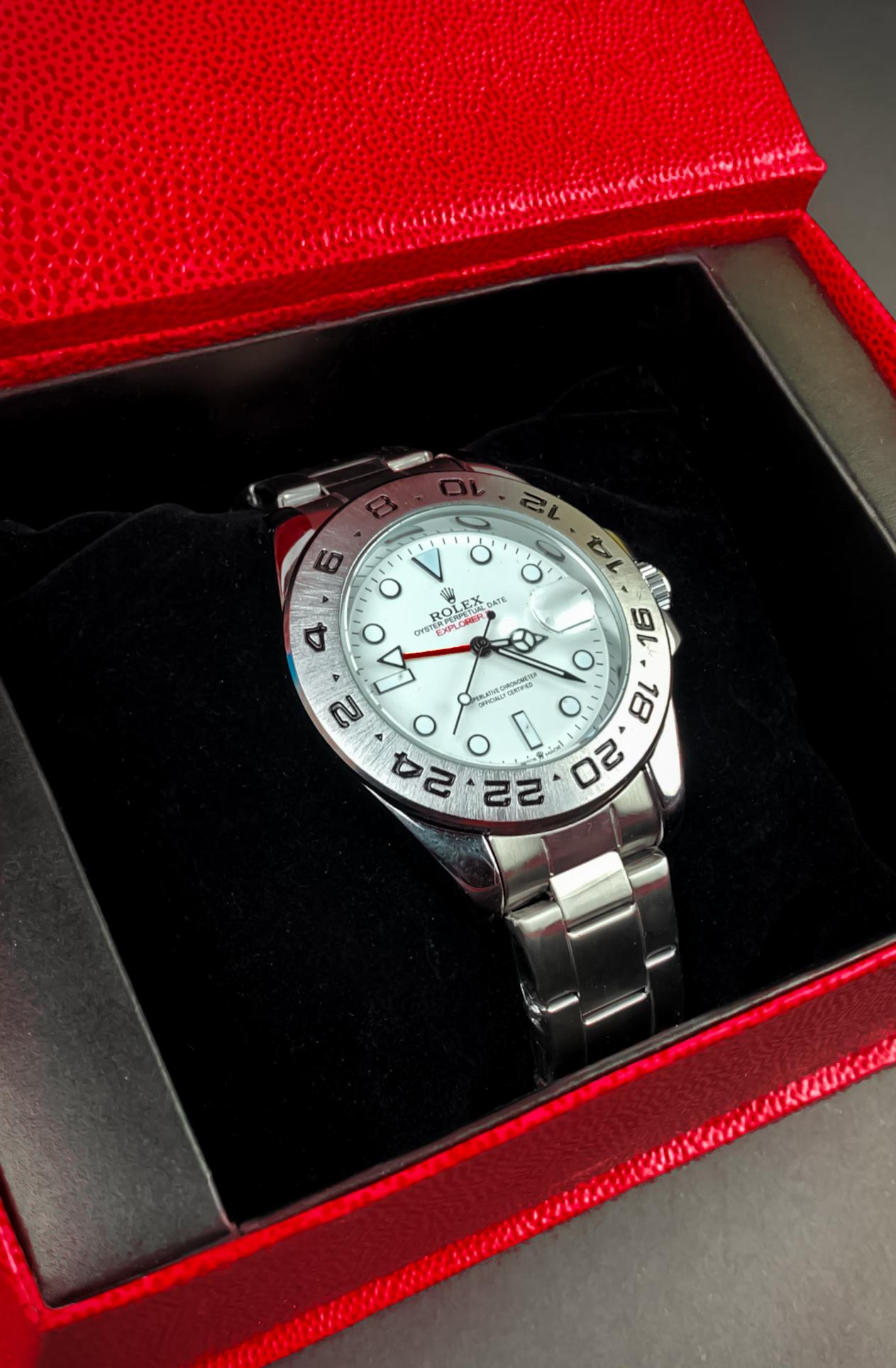 Rolex Explorer ll Mate Silver Chain Luxury Watch