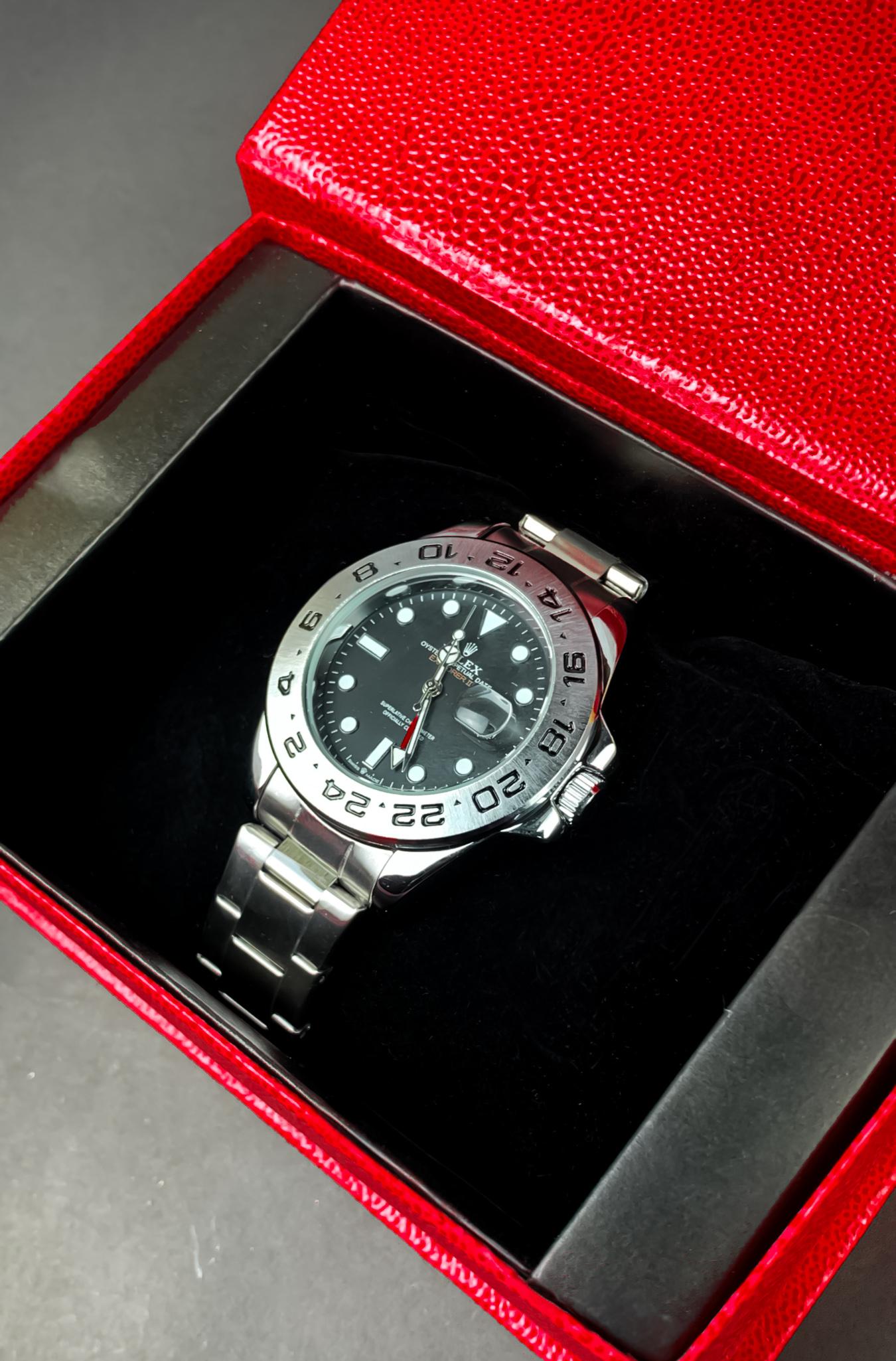 Rolex Explorer ll Mate Silver Chain Luxury Watch