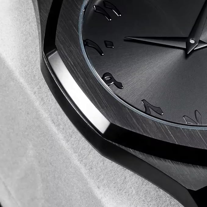 Black Arabic Aura Stainless Steel Watch
