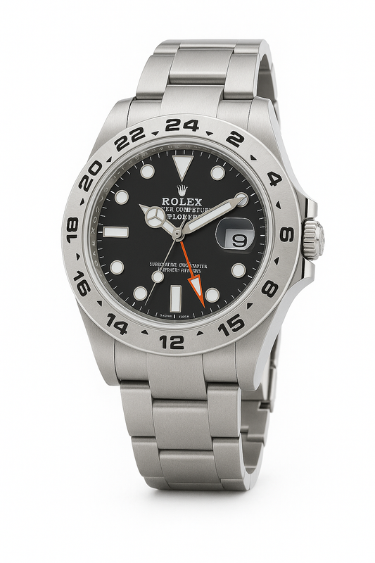 Rolex Explorer ll Mate Silver Chain Luxury Watch